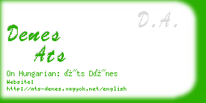 denes ats business card